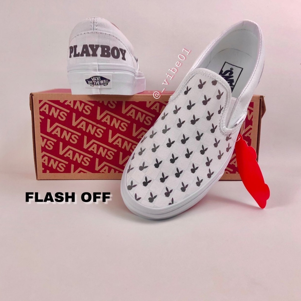 NWT Checkerboard  slip on vans Reflective - Picture 2 of 3